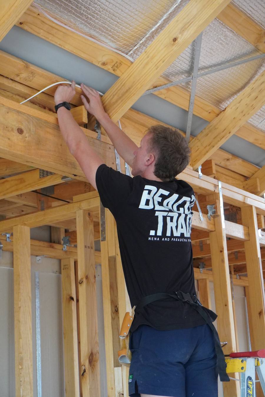 Mathie Electrical roughing in a new build
