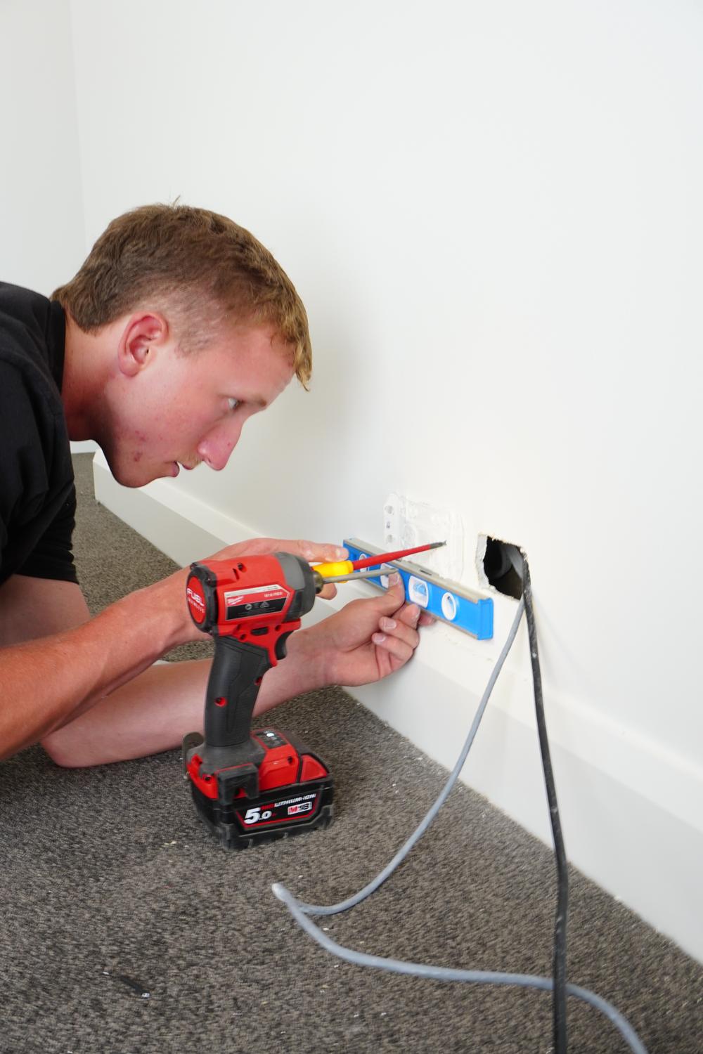 Data and TV point installation
