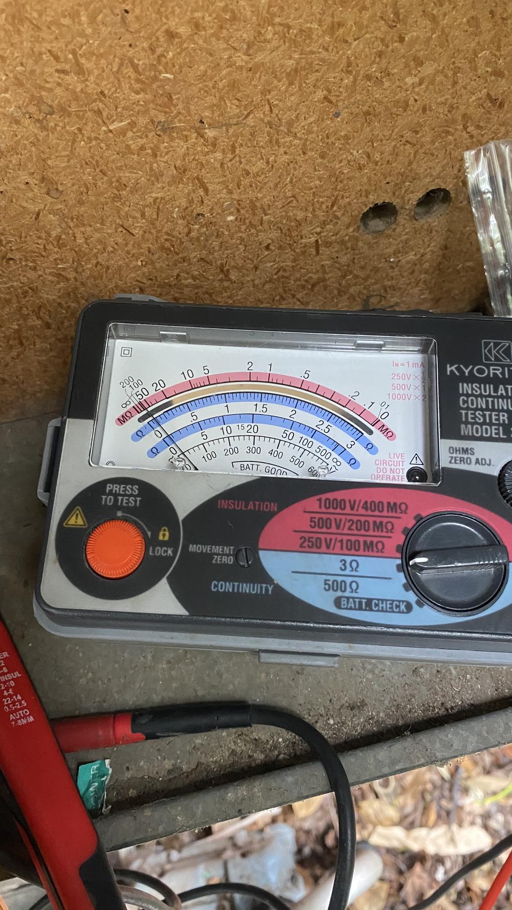 Electrical testing during rental safety check