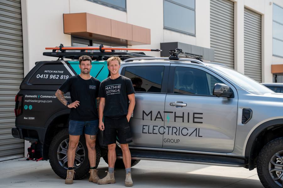 The Mathie Electrical team on site